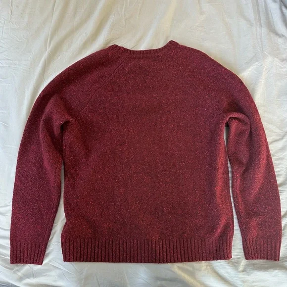 Banana Republic men’s burgundy merino blend raglan crewneck sweater size L - Picture 2 of 7